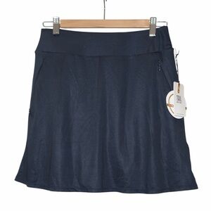 Tail White Label Pull On Stretch Skort 18" Zip Pockets Womens Black Size XS NWT